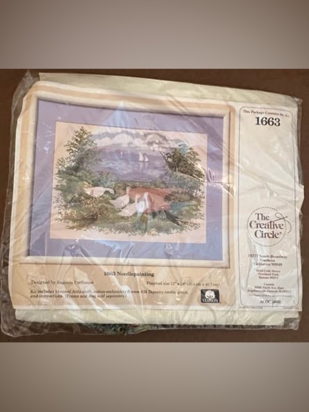 Blue & Cream Needlepoint Kit - 1663